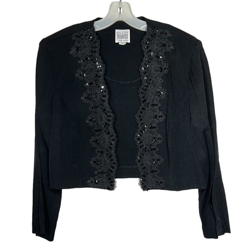 Vintage R&M Richards Dressy Black Cropped Jacket